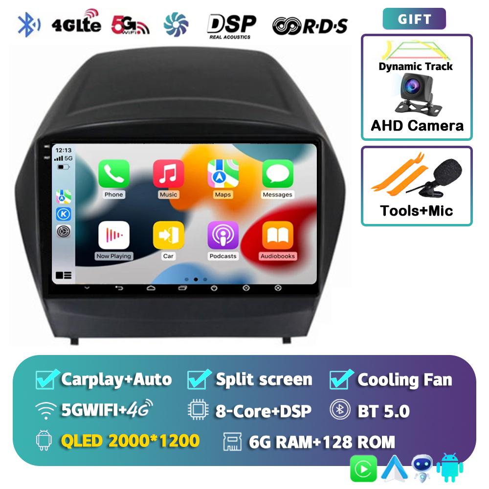 Android 14 Carplay Auto WIFI+4G Car Radio For Hyundai Tucson 2 LM IX35 2009-2015 Multimedia Video Player Navigation GPS DSP 2din
