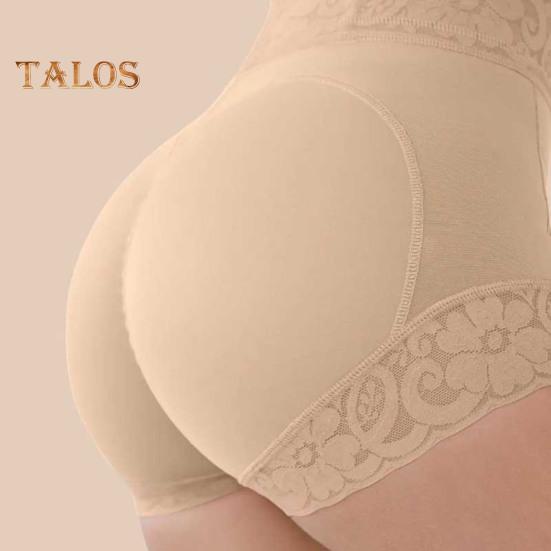 Women Butt Shaper High Waist Tummy Control Elastic Plus Size Slim Figure Shaping Underpants with Lace Belt Steel Bones Hip-Shaping Panties