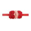 New Children's Three Chiffon Bead Flowers, Candy-colored Baby Elastic Headband, Baby Elastic Headband