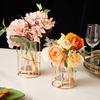 Metal Candlestick Glass And Iron Flower Accessories Storage Bottle Romantic Wedding Birthday Dinner Decoration European Style