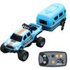 Alloy Remote Control Car Pickup Off-road Vehicle + Trailer Rechargeable Drift Racing Car Children's Car Electric Toy