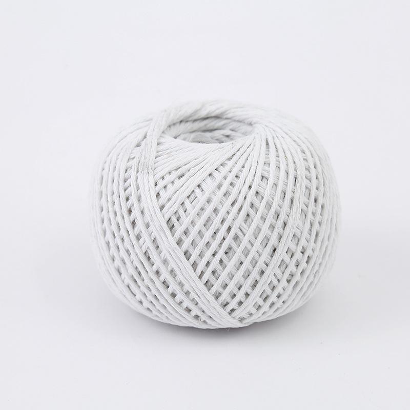 

1,5 мм цветная хлопковая нить хлопковая веревка нить для цзунцзы нить для мохнатого краба веревка с биркой для DIY многожильная обвязочная нить аксессуары Bleached white * 1.5mm * 100m/roll