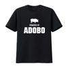 Powered by Adobo T Shirt Vintage Washed Breathable Casual Homme Versatile Fashion Top For Everyday Wear Comfortable Unisex