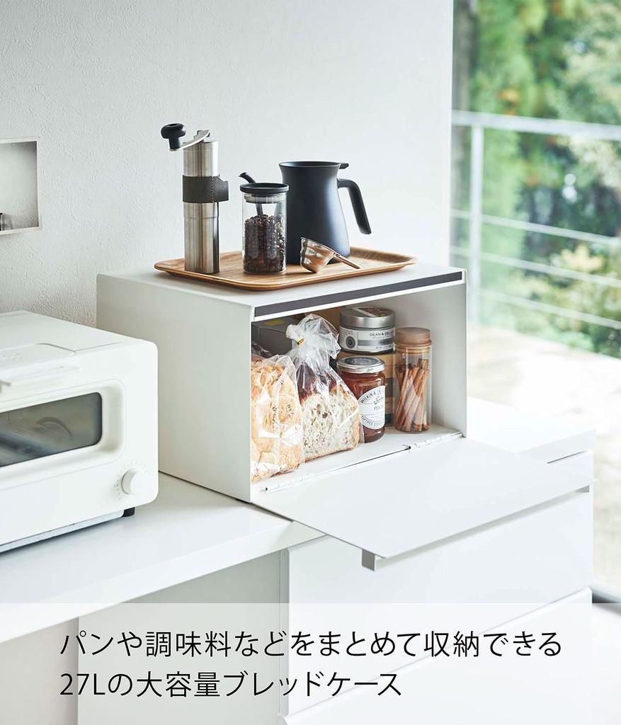 Yamazaki Jitsugyo Bread Case White W40 x x H24cm Tower Bread Case 27L Large Capacity 4352 (Yamazaki) [Completed Product] Approx. D34.5