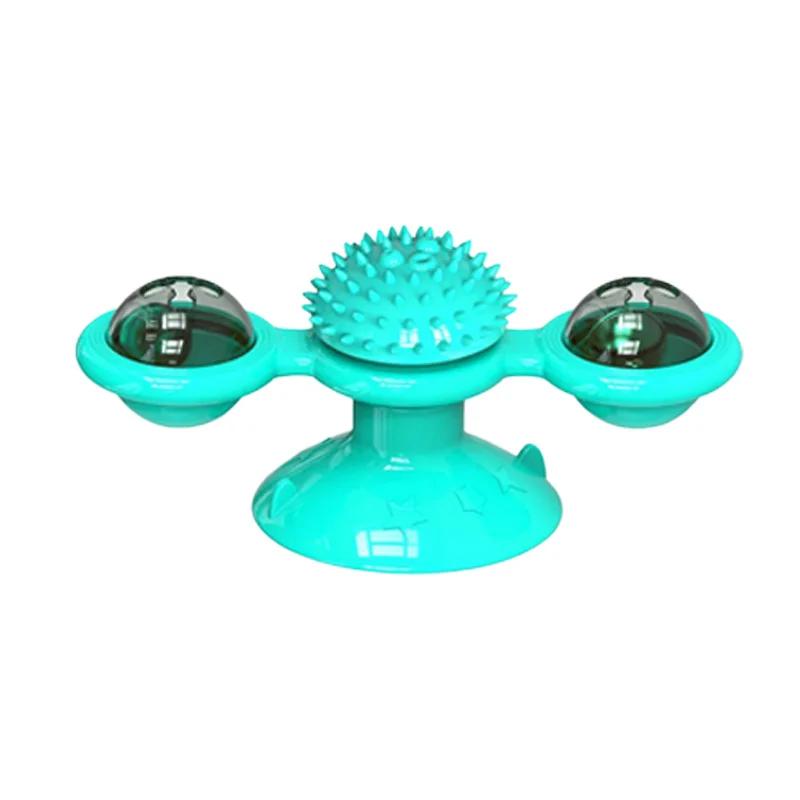 Windmill Cat Toy – Interactive Puzzle Toy for Cats with Whirligig Turntable, Kitten Brush Teeth Game, Rotating Pet Supplies