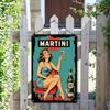 Cartello in Latta Pubblicitario Vintage Martini Decorazione Artistica da Parete Retrò per Uso Interno/Esterno Tema Film Classici
