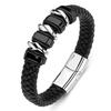 2026 European and American Men's Genuine Leather Trend High-end Bracelet, Woven Leather Bracelet