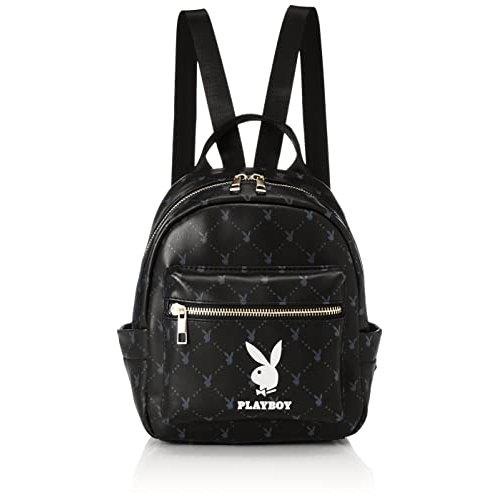 PLAYBOY Monogram Mini Backpack - Trendy Y2K Style, Lightweight, Multiple Pockets