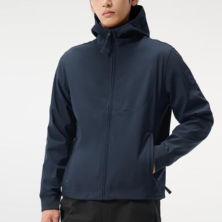 Timberland Outdoor Casual Windproof Fashion Comfortable Hooded Jacket Men Jackets Navy-Blue A43A2-433