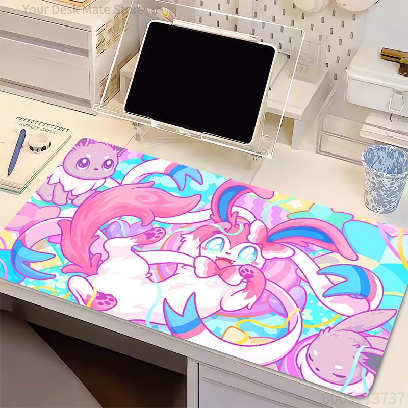 Mouse Pad P-Pokemon PC Desk Mat Gamer Office Computer Carpet Keyboard Table Lock Edge Thickened Xxl Gaming Accessories Mousepad