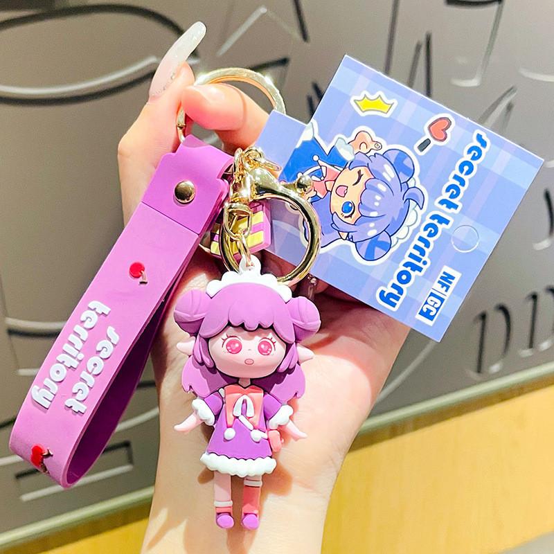 

Lovely Secret Midsummer Girl Pvc Keychain Perfect For Holiday Gifts Business Items Promotional фіолетовий