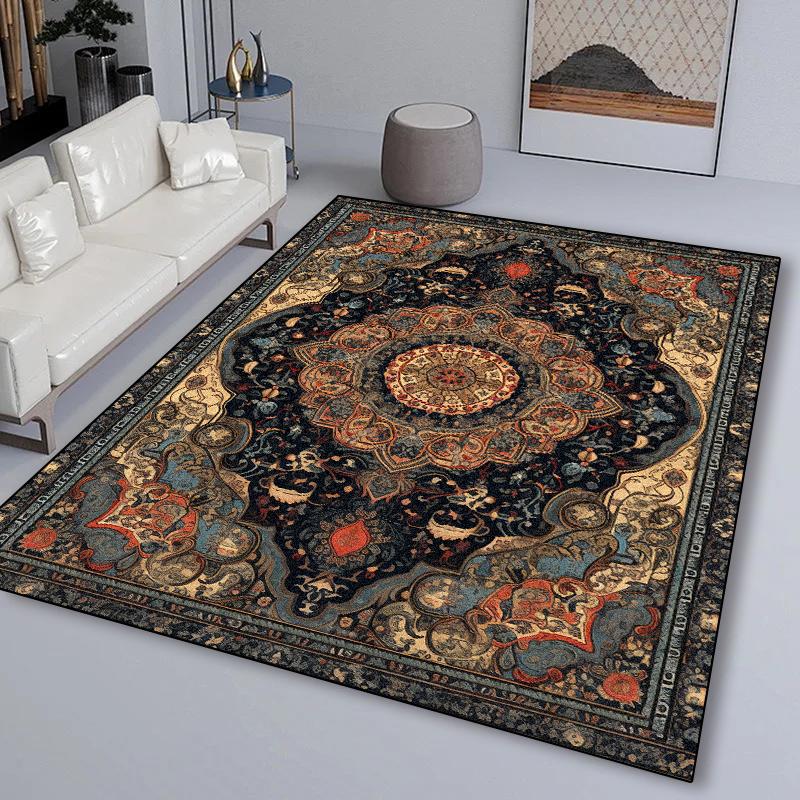 European Persian Style Carpet for Living Room Decoration Bedroom Sofa Large  Rug Study Balcony Non-slip Floor Mats Customizable