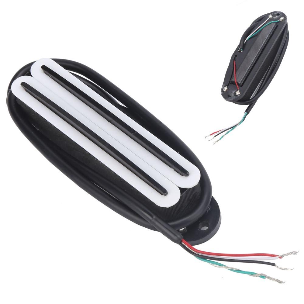2PCS Metal + ABS Dual Hot Rail Humbucker Pickup White And Black Guitar Accessories Electric Guitar White Black Rail