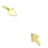 Les Trésors De Lily [M6180] - Gold Plated Bracelet 'Choreography' (arrows) - 68 Mm - Triangles 10x10 Mm
