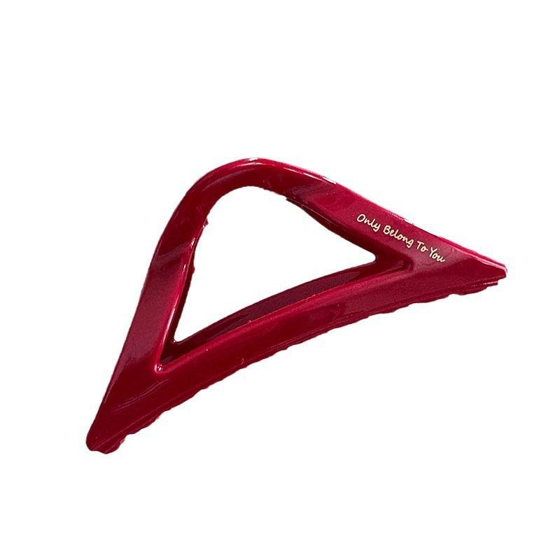 French Red Collection! Large Grip Letters Gold Label Back Head Updo Shark Clip Hair Accessories Headwear Hairpin Hair Claw