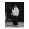 Loose Stand Collar Patchwork Retro Japanese Casual Pullover Sweatshirt Mens Workwear Outerwear
