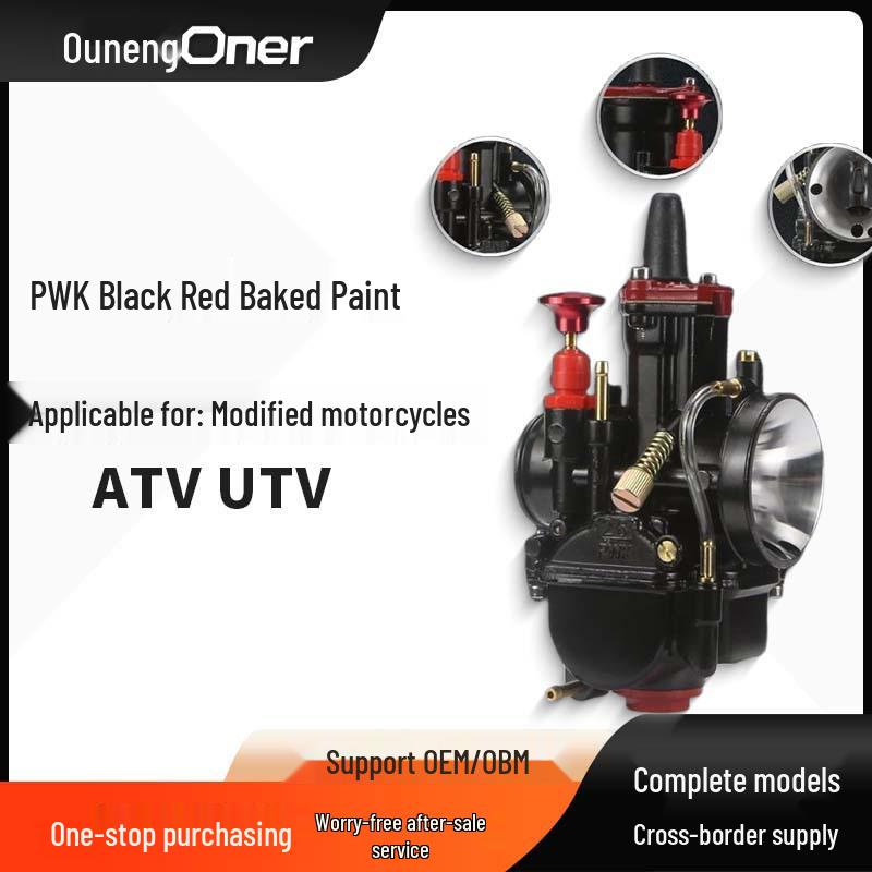 PWK Carburetor 21-34mm Black-Red for Off-road Motorcycles & ATVs Other
