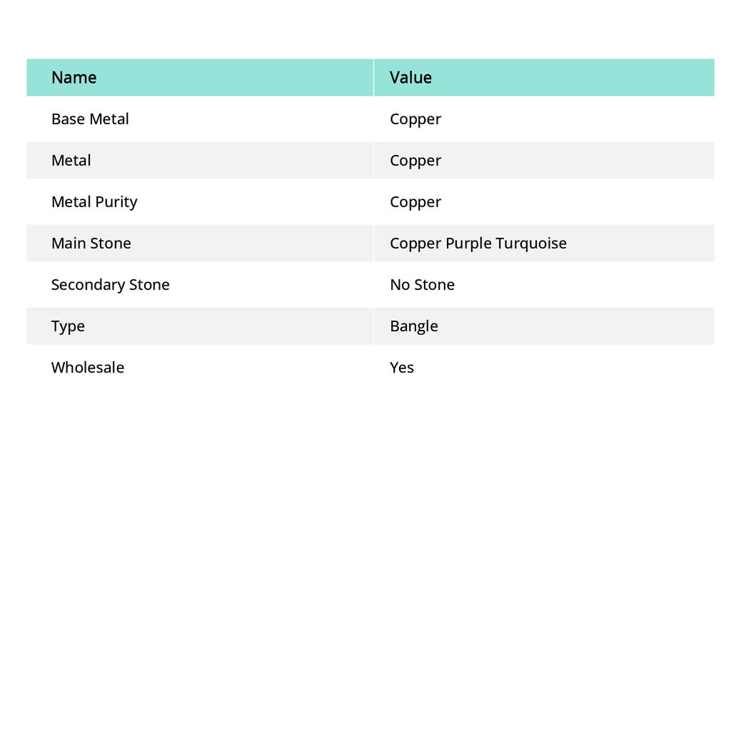 Copper Purple Turquoise Handmade Copper Wire Wrap Cuff Bangle Adjustable G5q01