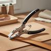 2 Pieces Stainless Steel Flat Jaw Pliers Precision Parallel Jaw Pliers Leather Press Tool Long-Lasting Non-Slip Handle