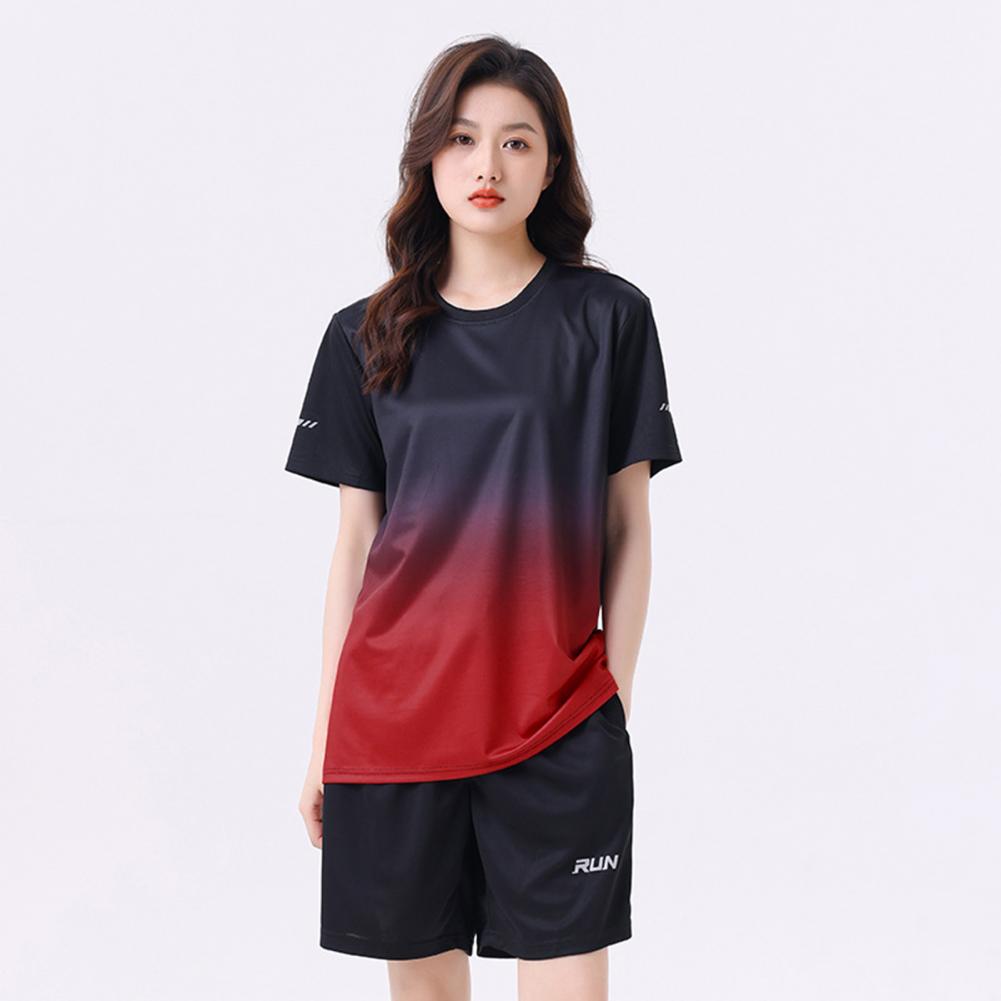 2Pcs/Collection Men Everyday Sport Outfit O-Neck Short Sleeve Tops Elastic Waistband Wide Leg Pockets Everyday Shorts Collection Ice Silk Quick-Dry