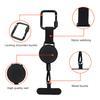 Anti-Theft Retractable Phone Lanyard Safety Connect Piece Tether Phone Tab Strap With Carabiner Anti-Drop Harness For Outdoor