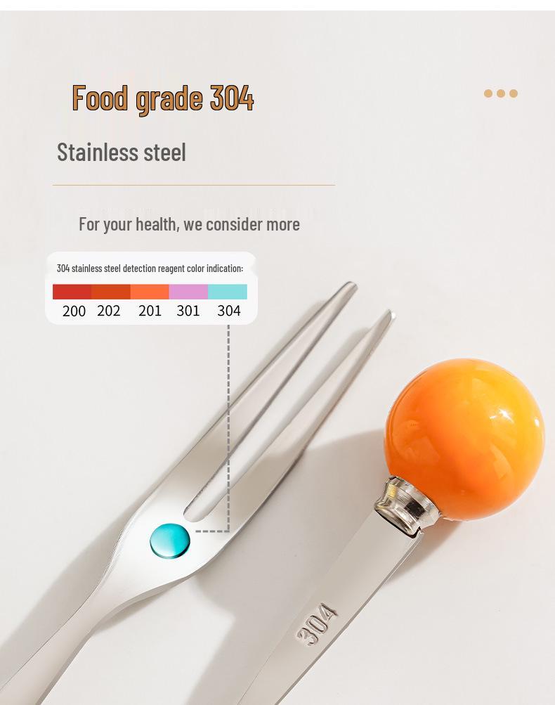 Yinhuai Stainless Steel Fruit Fork Set with Luxury Storage Jar – Safe, Cute, Small Forks for Kids