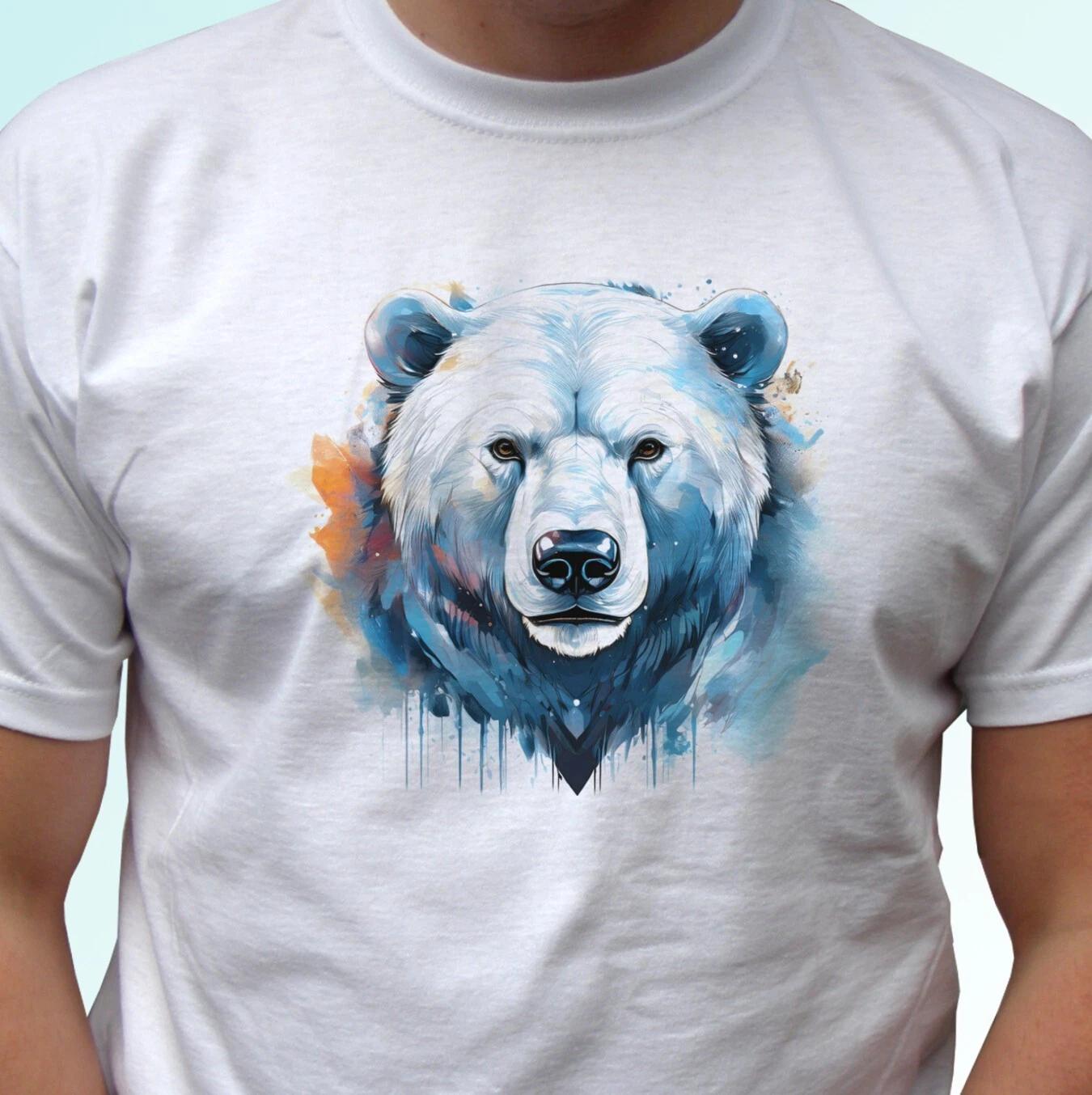 

Polar Bear white kids boys T-Shirt fantasy animal tee top gift s s kids baby sizes 140