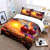Sunset Field With Ladybugs Bedding Set For Kids Luxury Gift 3Pcs Digital Print Comforter Set Soft Comfortable Breathable