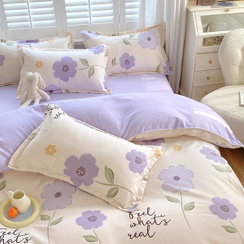 Bed Sheet Bedding Four-piece Set Thickened Brushed Quilt Cover Bed Dormitory Bedding Quilt Cover