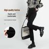 2025 Spring Women's High-Waist Black Slimming Petite Cigarette Jeans
