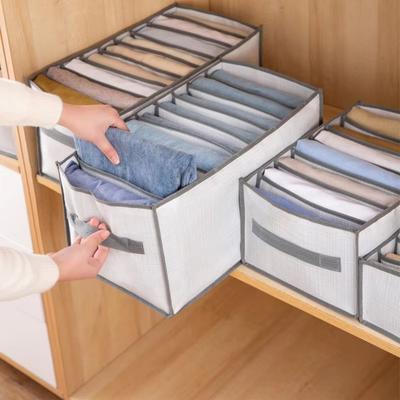 Solid Color Clothing Storage Box Foldable Wardrobe Organizer Practical Clothes Organizer  Closet