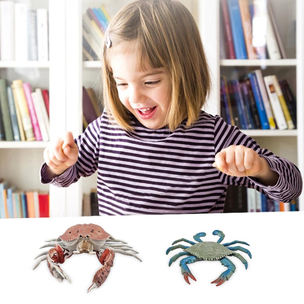 8Pcs Realistic Sea Animal Figures Simulation Static Crab Figurine Cognitive Educational Model