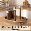 Non-slip Pot Lid Holder Removable Vertical Cutting Board Organizer Multifunctional Easy To Clean Cookware Storage Rack