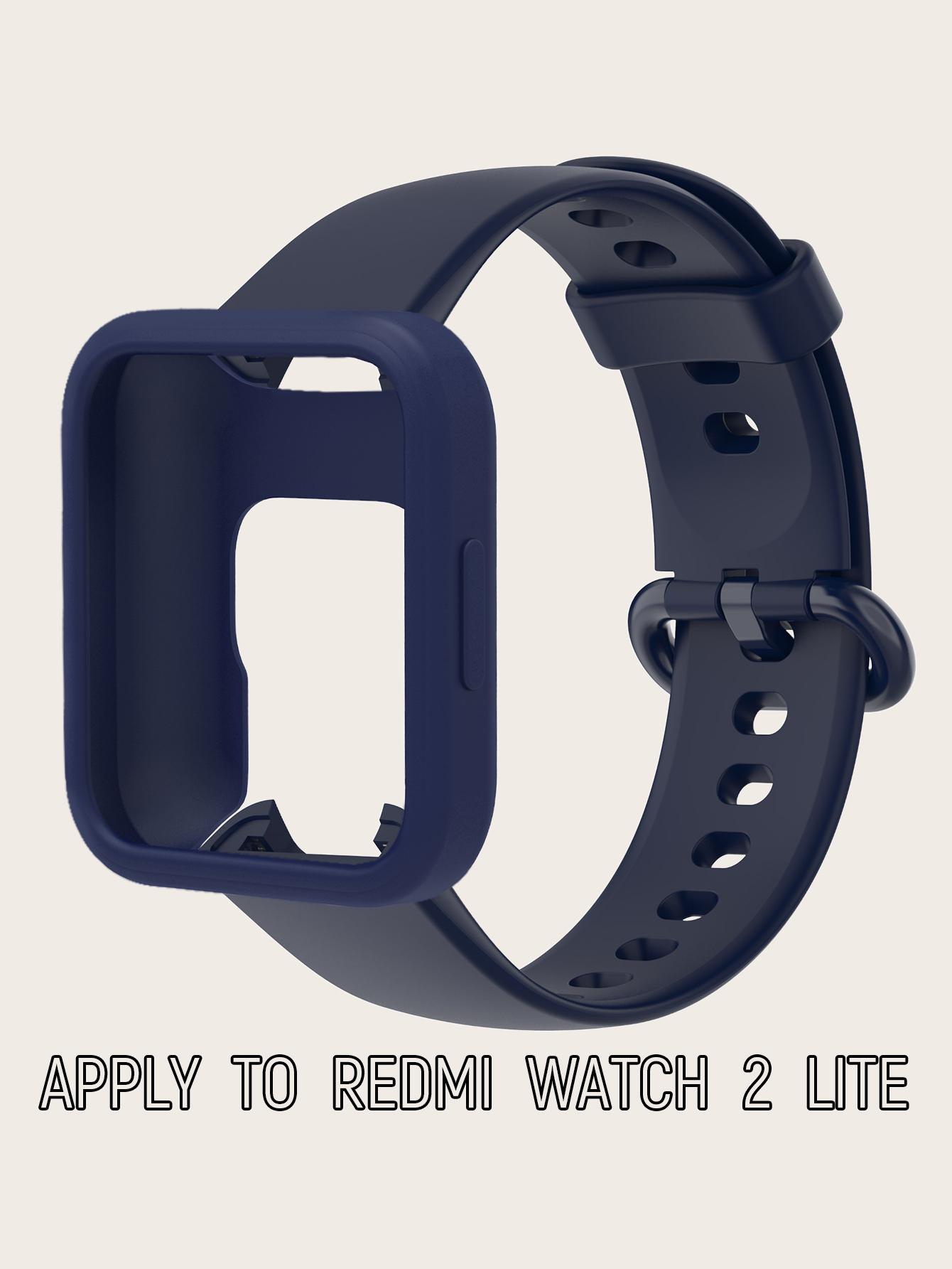 

Силиконовый ремешок для часов для Xiaomi Redmi Watch 2 Lite, ремешок для умных часов, браслет Mi Watch2 Lite + защитный чехол, защитная крышка CHINA&Redmi Watch 2 Lite темно-синий