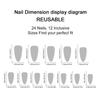 24PCS Nude Fake Nails with French Pink Tip Reusable Long Lasting Press on Nails for Fingernail DIY Decoration
