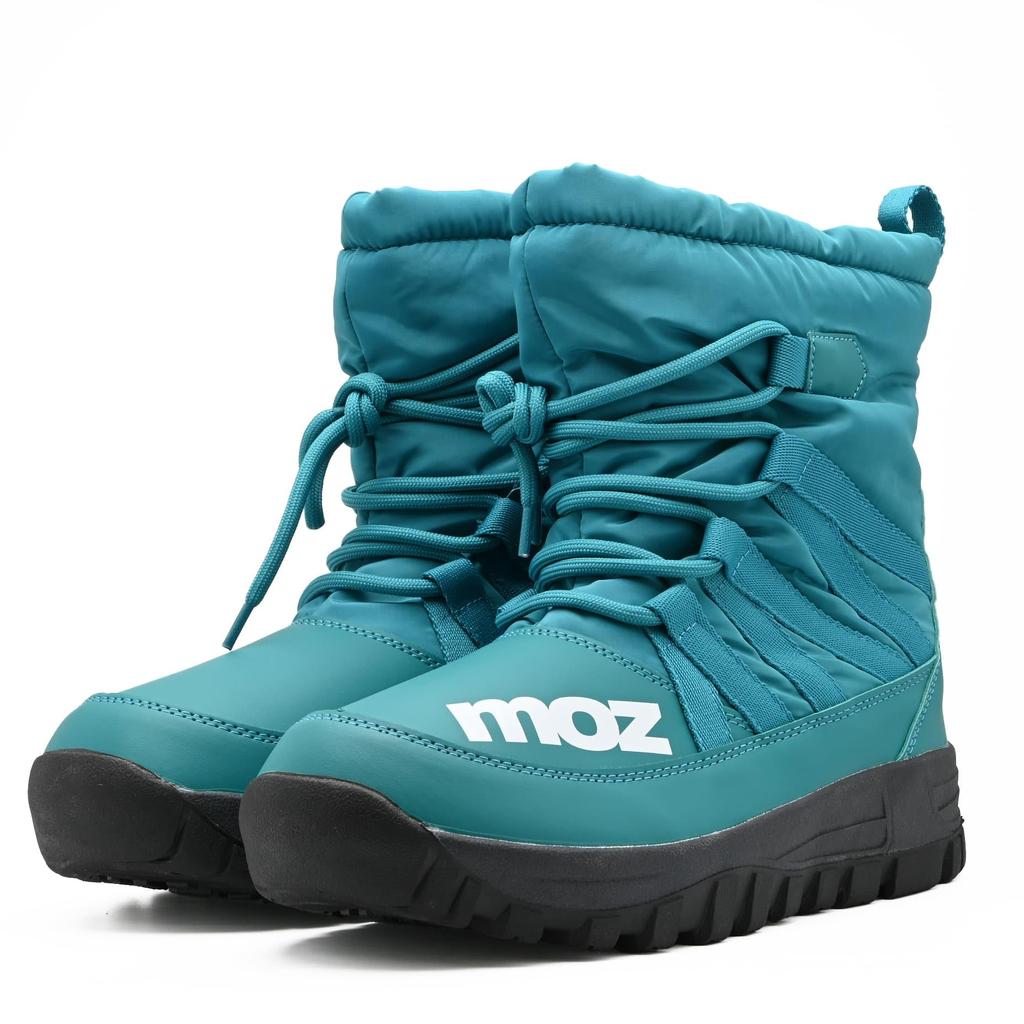 Mozu Winter Snow Padded with Fleece Size M Men's Mid-Length Boots, Waterproof, Non-Slip, Water-Repellent, Lining, 5686, Blue, (5686,BLU,M)