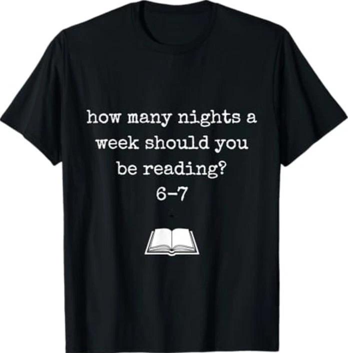 Funny 67 Meme Book Lover & Reading Humor Bookworms Slang T-Shirt L