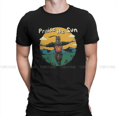 Elogie o sol harajuku camiseta dark souls criativo streetwear confortável unisex t camisa unisex manga curta único poliéster