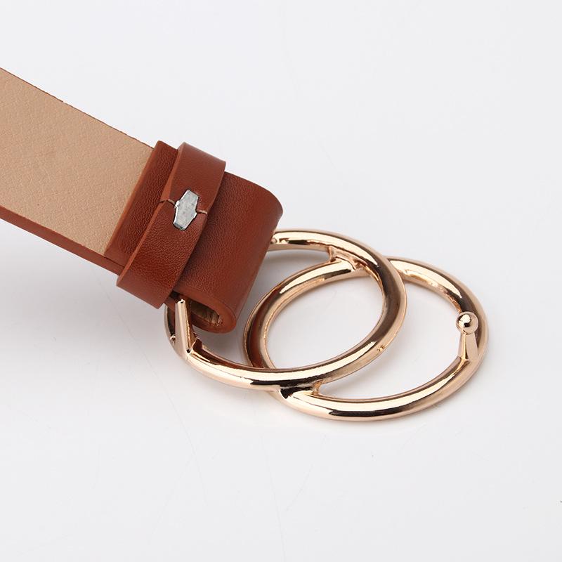 European and American Trendy and Versatile Ladies' Wide Belt, Student Sweater, Coat, Decorated Belt, Round Buckle, and Casual Belt