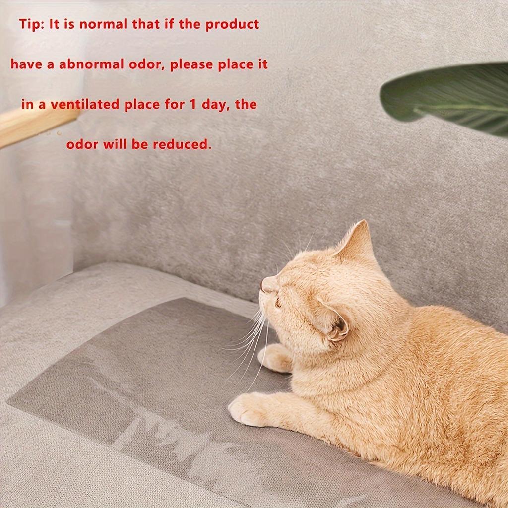 1/5pcs-Safe No Pins Cat Scratch Furniture Protectors - Hassle-Free Self Adhesive Couch Defender, Invisible Clear Tape Deters