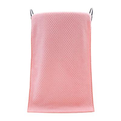 Korall-Samt Badetuch Wasseraufnahme Baden Körperhandtuch Reine Farbe für Badezimmer Hotel Rosa
