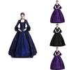 Luxurious Womens Medieval Marie Antoinette Dress With Long Sleeves Victorian Style