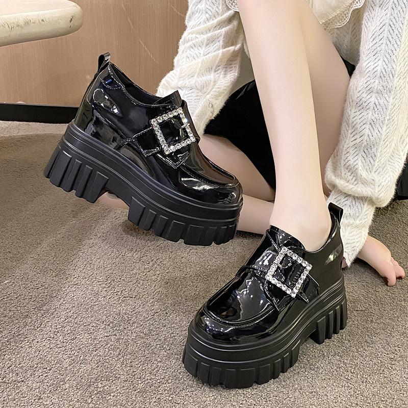 Fashion 10CM High Platform Women Sneakers Autumn Thick Sole Casual Dad Shoes Walking Chunky Shoes Woman Leather Sneakers Zapatos Mujer