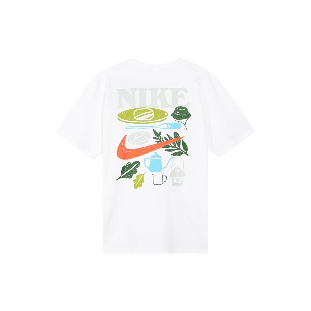 Nike T Shirts Men's White Crew Neck Moderate FN3700-100