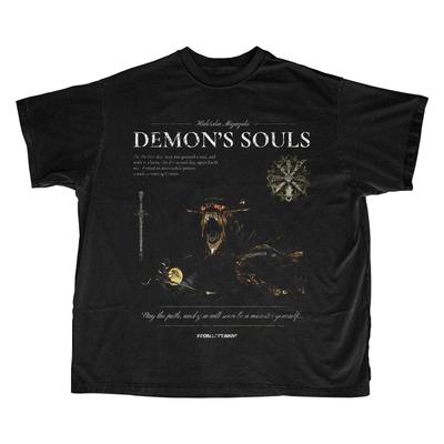 Demon's Souls FromSoftware Retro Soulslike Tričko pro Muže Ženy Vintage Temná Fantasy Hra Grap