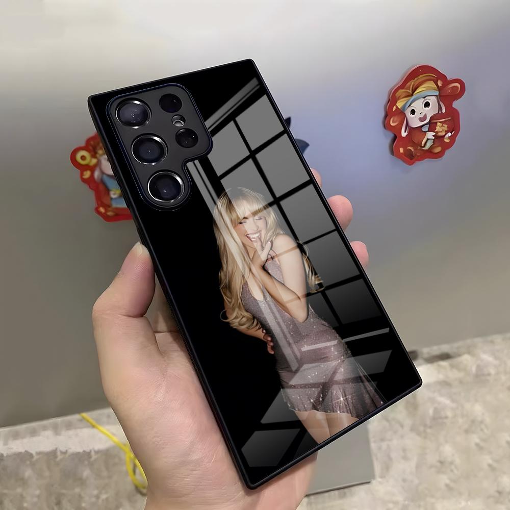 Singer S-Sabrina Carpenter Phone Case For Samsung S26 S25 Ultra S23 S22 S24 S20 Fe S21 Plus A54 A53 A16 Glass Cover