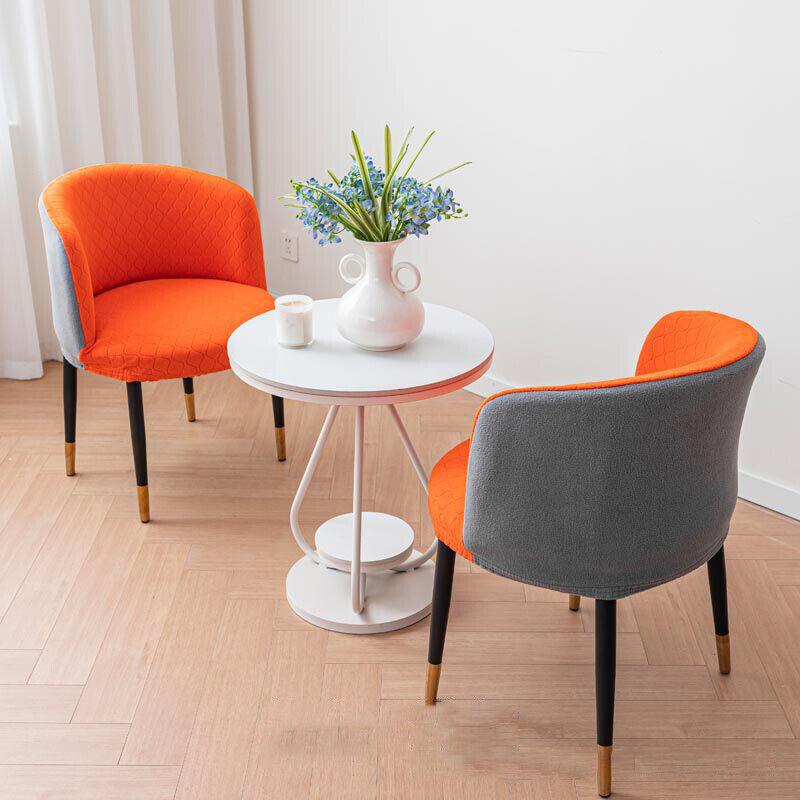 1PC Jacquard Circular Backrest Chair Cover Elastic Dustproof Dining Chair Cover Office Chair Seat Cover Home Decoration
