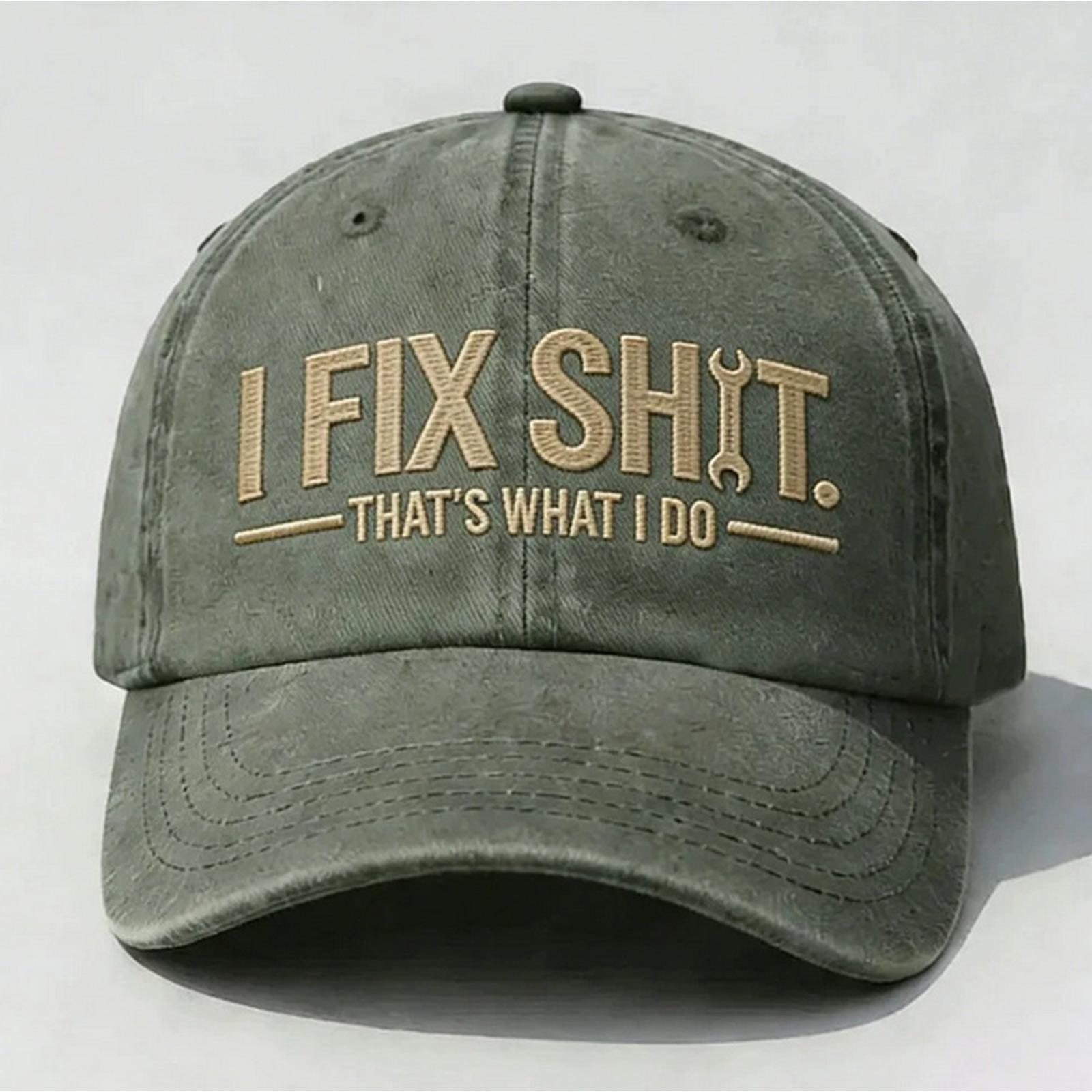 Unisex Letter Embroidered Hat  Retro Distressed Embroidered Baseball Cap One Size