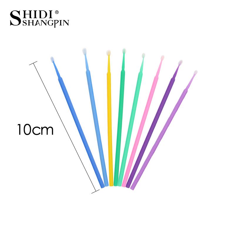 100 Pcs/Bag Durable Micro Cleaner Eyelash Extension Makeup Brushes Individual Applicators Mascara Removing Tools Swabs