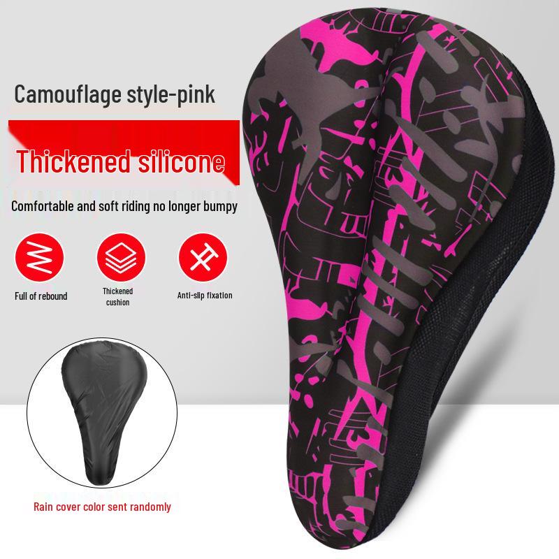 Bicycle Seat Cushion: Super Soft Silicone, Thickened Shock Absorption for Road and Mountain Bikes